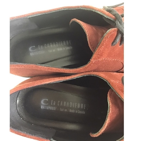 La Canadienne Hudson Red Suede Waterproof Women’s Oxford Shoes Size 9 1/2 - Picture 7 of 7